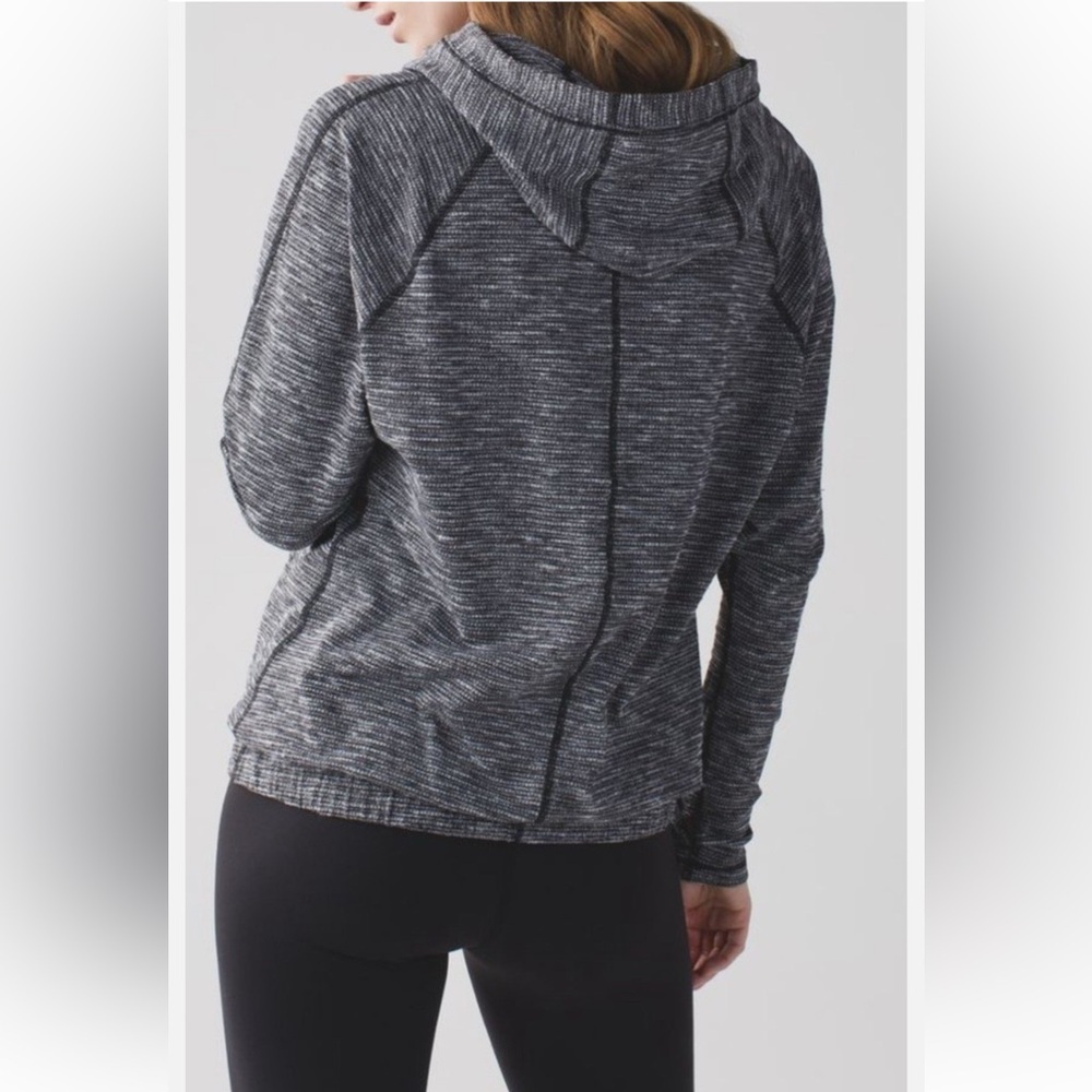 LULULEMON Healthy Heart Coco Pique Black Cowl Neck Pullover - Picture 2 of 6